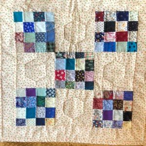 Hand stitched Quilt patchwork Quilt wall hanging or baby doll blanket handmade